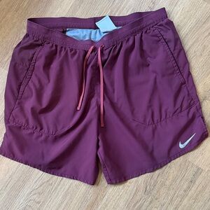 Nike Mens Burgundy Running Shorts